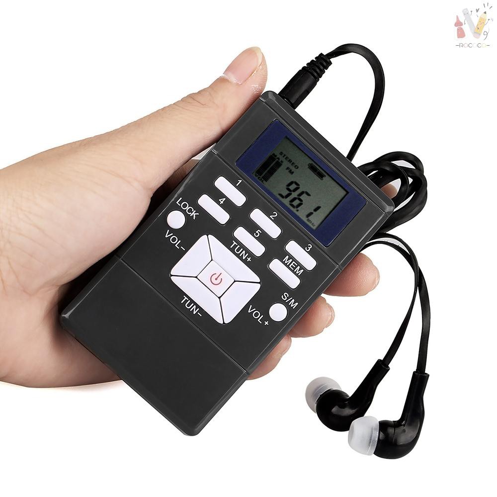 Bộ Thu Phát Tín Hiệu Radio Fm Kỹ Thuật Số Màn Hình Lcd Kèm Tai Nghe Và Phụ Kiện