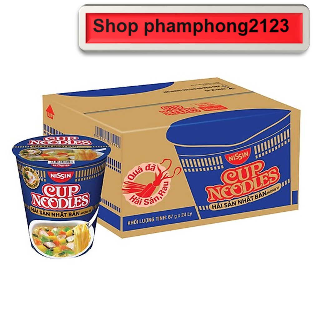 Thùng 12Ly - Mì Nissin Cup Noodles Đủ Hương Vị Lựa Chọn