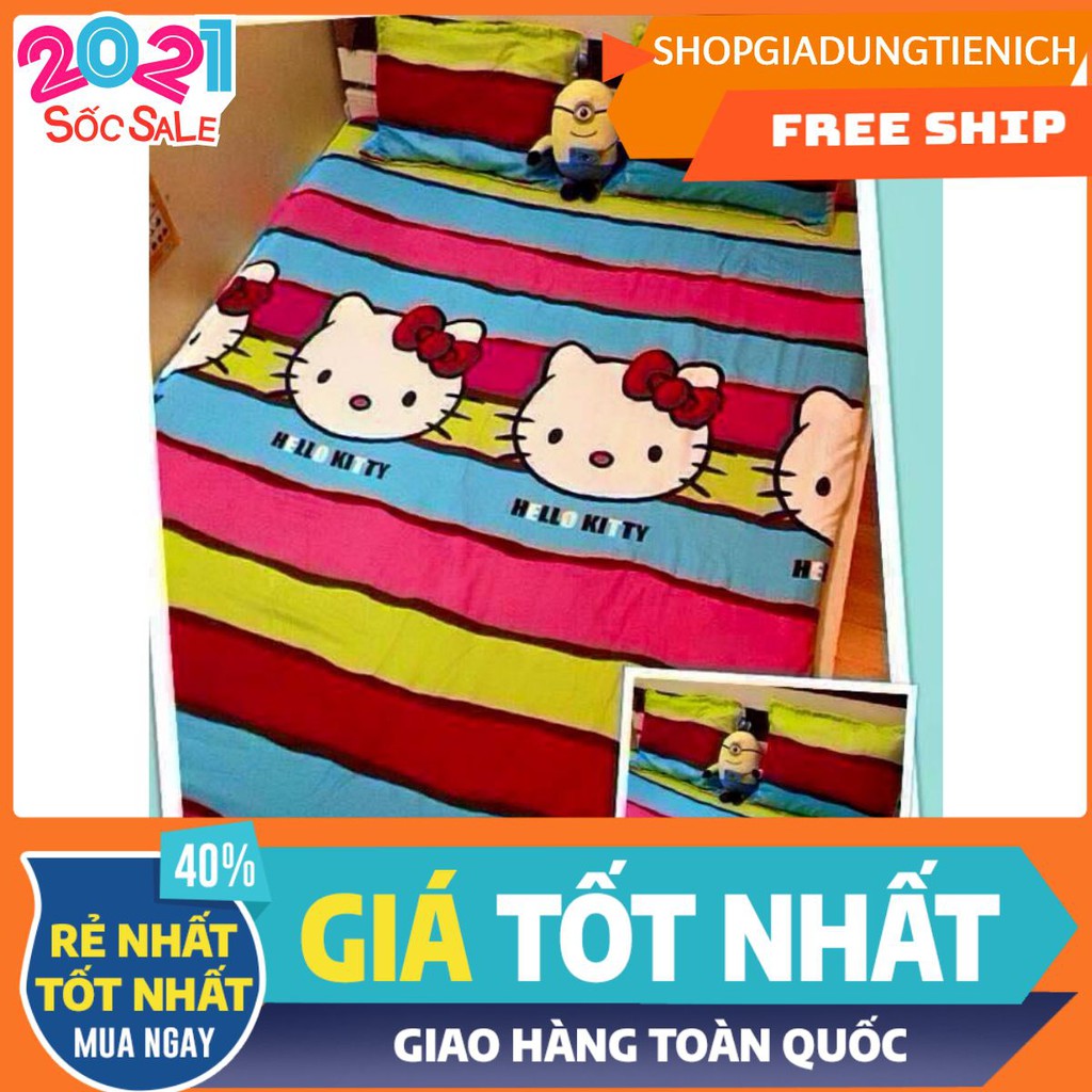 Set 3 món ga gối hello kitty 4 màu