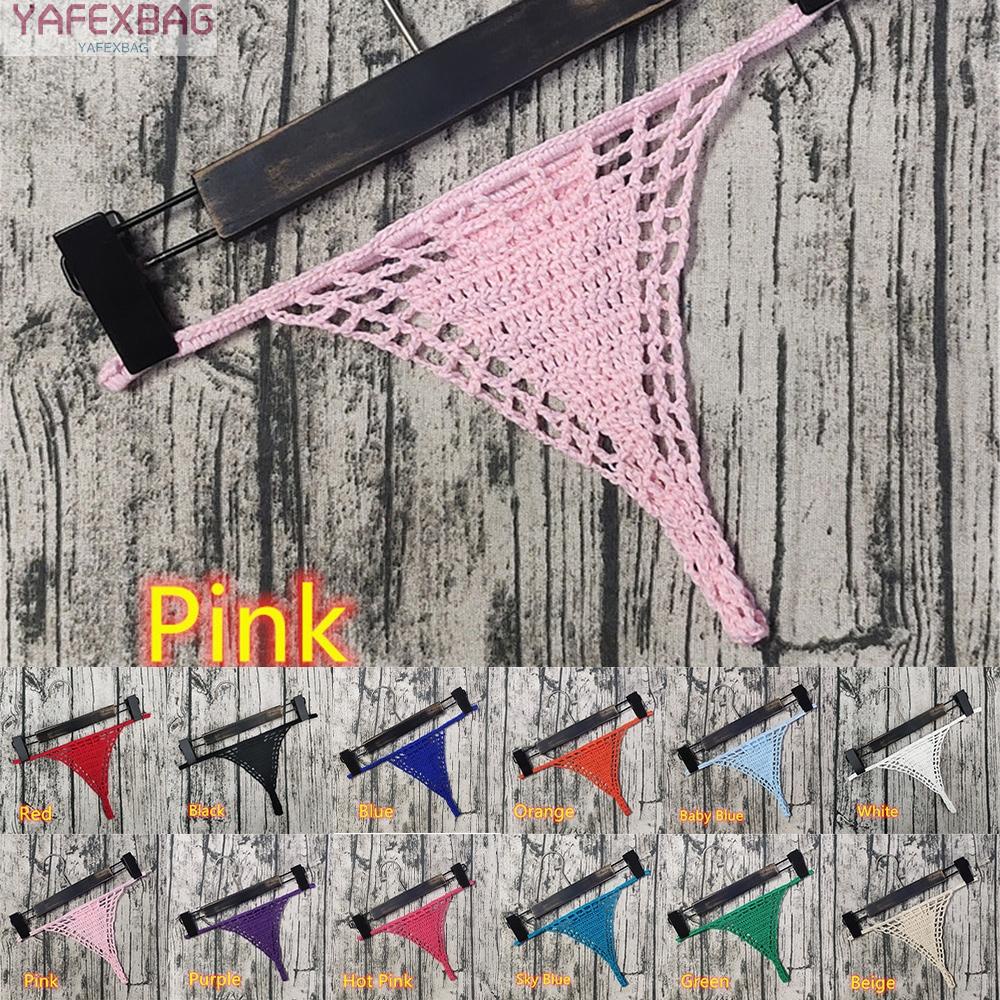 Women Panties Bikini Briefs Hand Crochet Knitted Panties Micro Swimwear