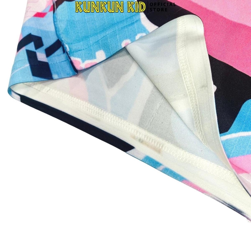 Quần áo bé gái thun lạnh in 3d tay ngắn hoạt hình among us Kunkun Kid TP498