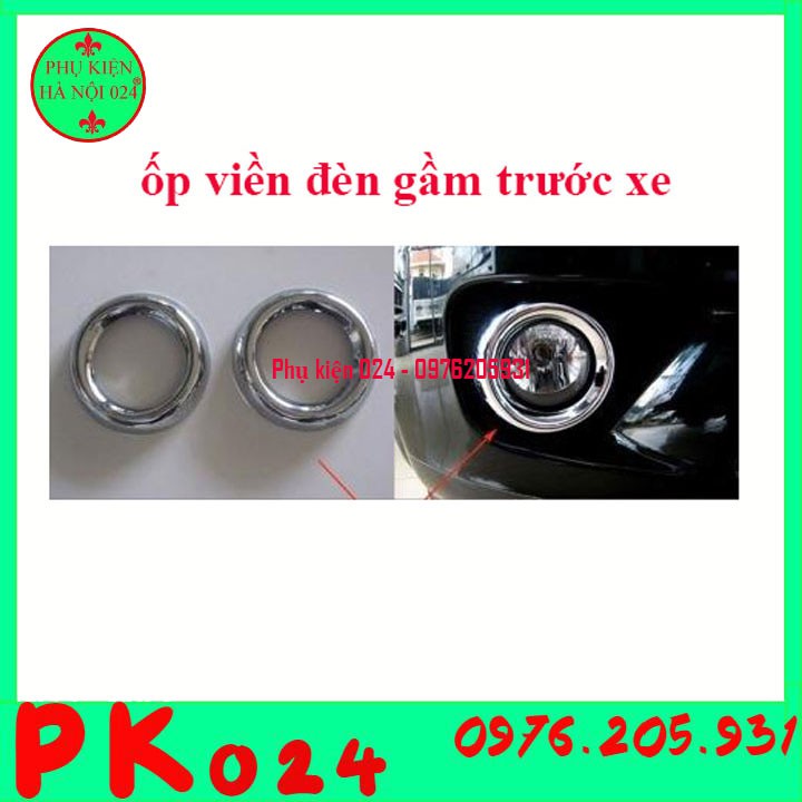 [Fortuner 2012-2016] ỐP Viền Đèn Gầm Trước Xe Mạ Crom - Fortuner 2012-2016