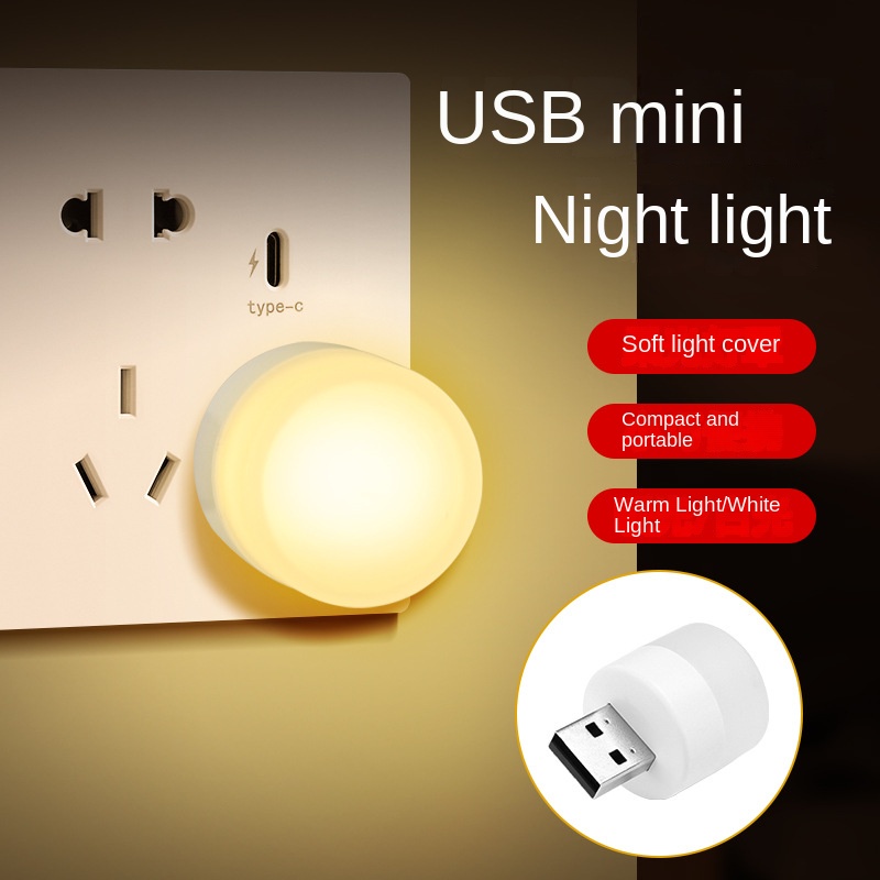 Đèn LED Đọc Sách Sạc USB Hình Vuông Tiết Kiệm Năng Lượng Bảo Vệ Mắt Đèn mini