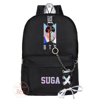 Balo Suga balo thời trang cặp sách in hình SUGA BTS tặng sticker BT21 Chonmua365 BLV34