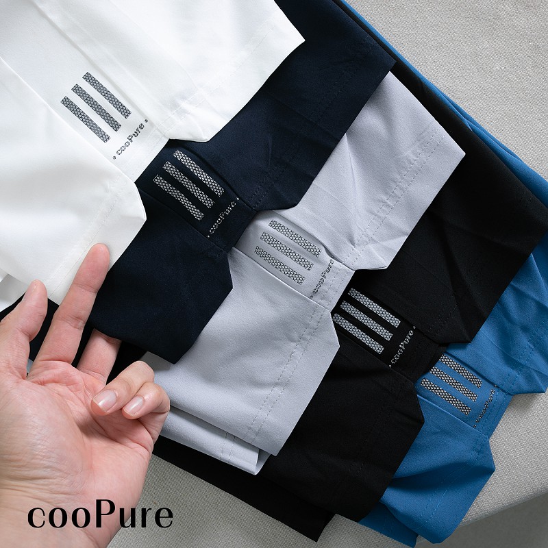 Quần sooc thể thao cooPure màu navy chất liệu gió, điểm nhấn Triple Line NO.2065 (5 màu)