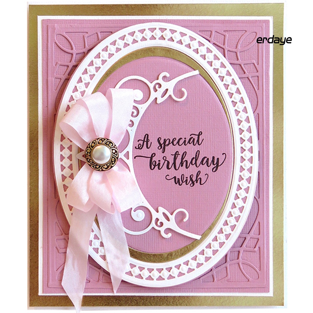 Khuôn cắt giấy làm bằng kim loại hình khung ảnh trang trí Scrapbook