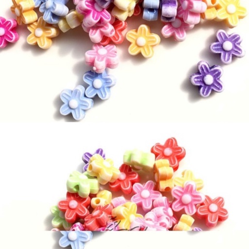 10-25-50gam hạt nhựa(117-33) hình hoa cánh 9mm