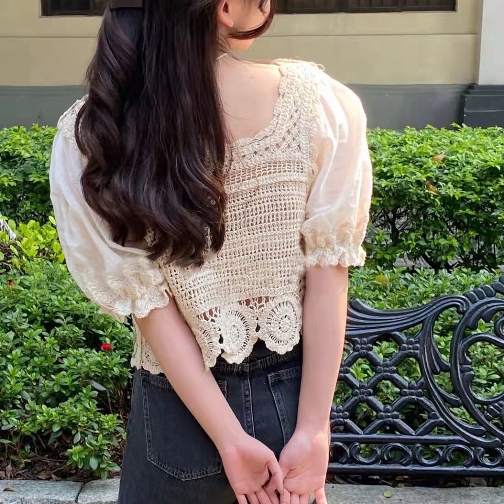 Áo Sơ Mi Ngắn Tay Cổ Vuông Thiết Kế Thời Trang Cho Nữ