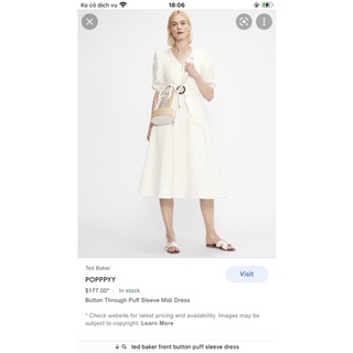 Đầm Ted baker nút phía trước xuất dư xịn