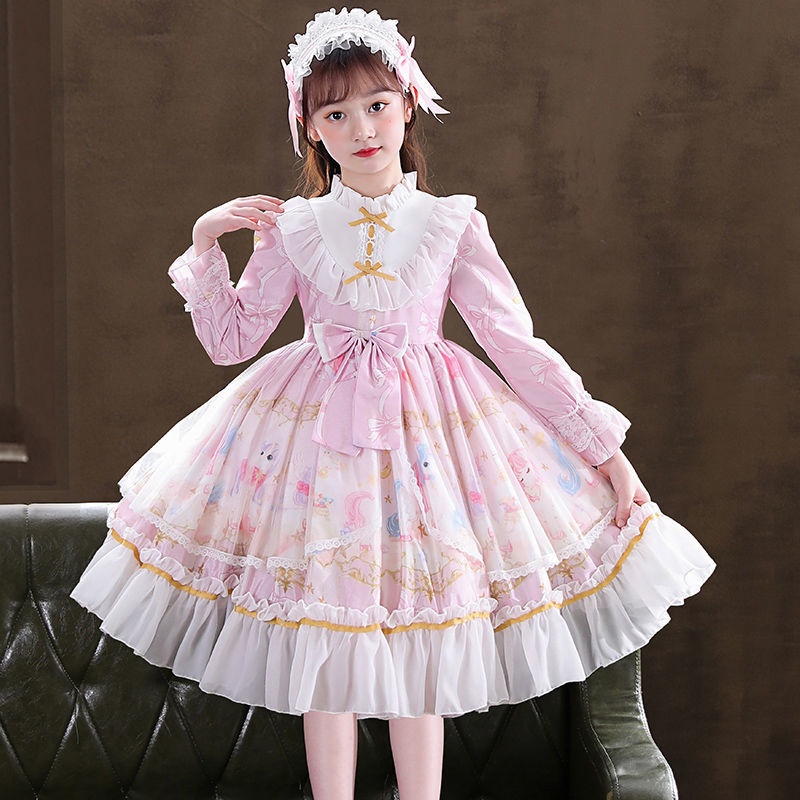 Lolita girls 2021 princess dress autumn lolita dress children's dress lolita dress zW9K