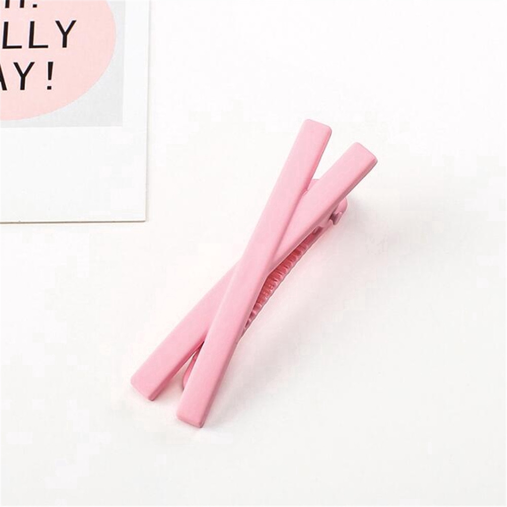 Kẹp tóc nữ màu trơn kiểu dáng đơn giản phong cách Hàn Quốc cá tính