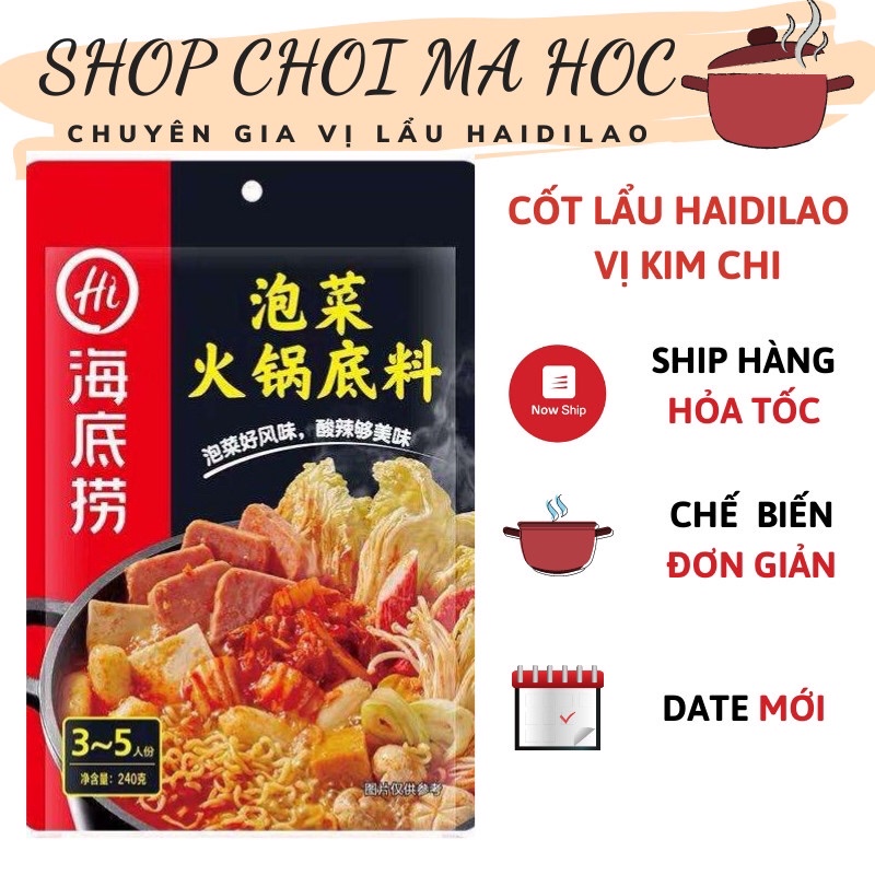 Gia vị lẩu Haidilao vị lẩu kim chi