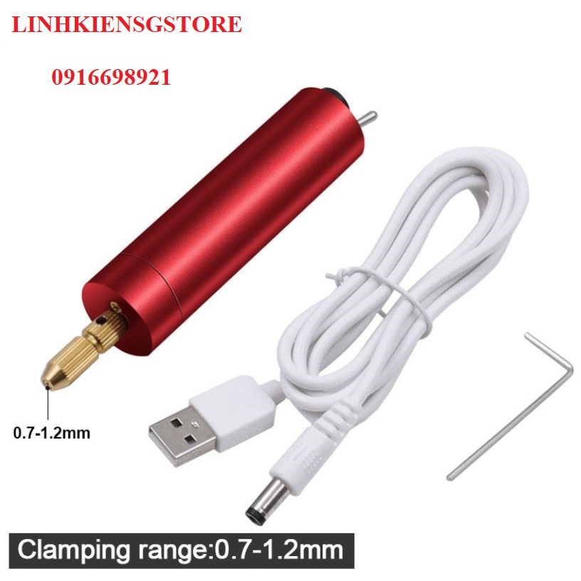 Máy khoan mini cầm tay nhỏ gọn nguồn usb 5V siêu mạnh