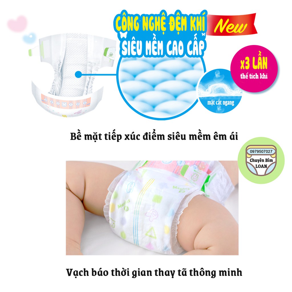 Tã Dán/Quần Merries Nội Địa Nhật NB96/S88/M68/L58/M64/L50/XL44/XXL28