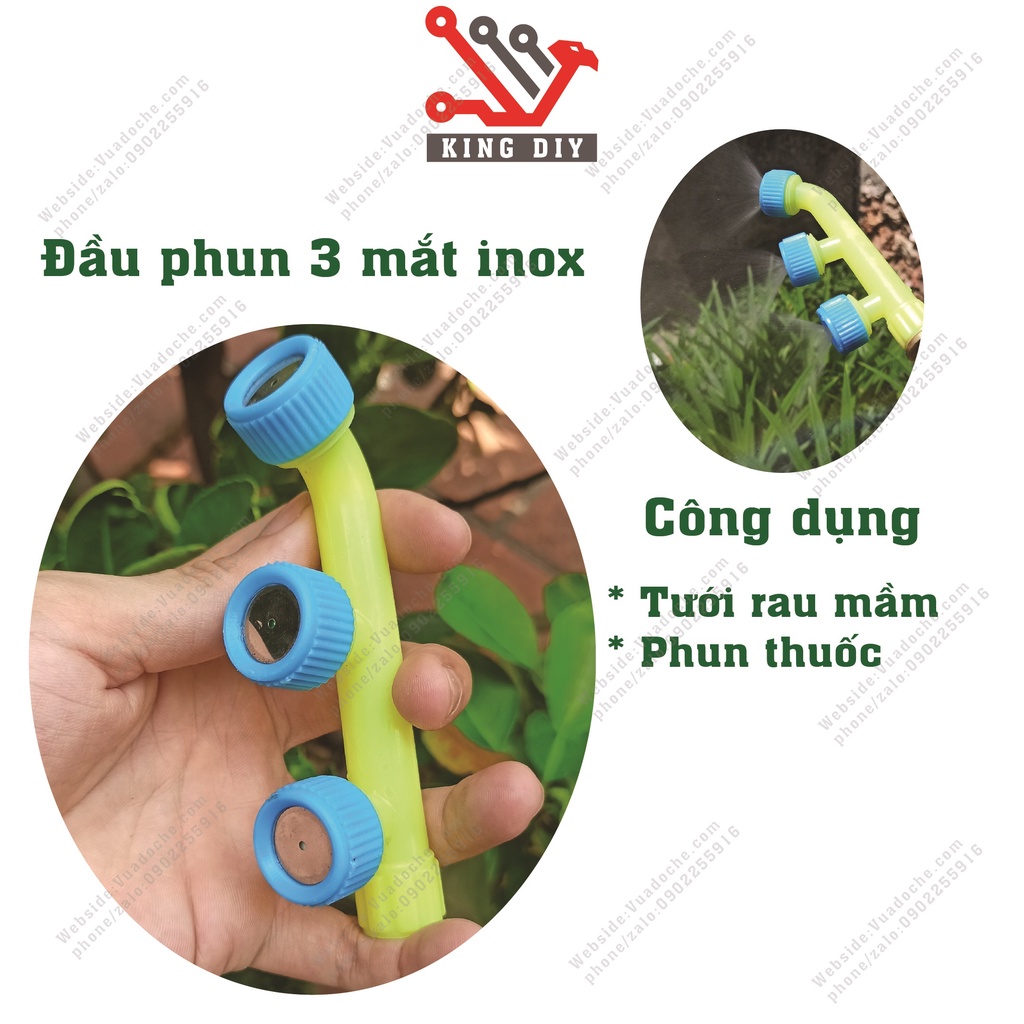 Đầu phun tưới phân bón lá thuốc bảo vệ thực vật có loa chắn gió 8 lỗ [ CHẤT LIỆU CAO CÂP ]