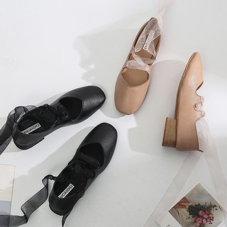 giày búp bê cột dây cao 3.5cm