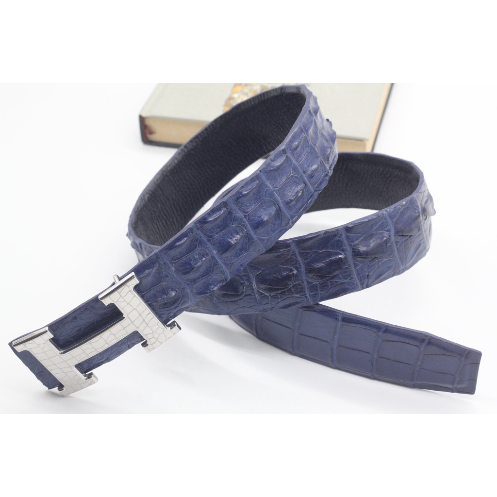 Dây Thắt Lưng Dây Nịt Gai Da Cá Sấu Thật Bản 3.8cm Bản Liền Không Nối Sản Phẩm Kèm Mặt Khóa Cao Cấp Bảo Hành 12 Tháng