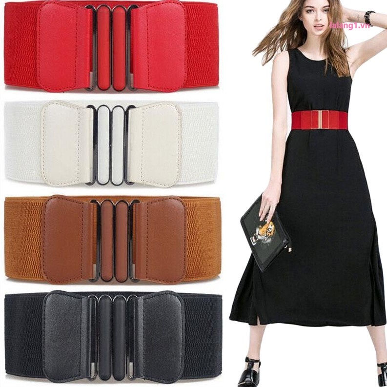 Thời Trang Thắt Lưng Da Bản Rộng Co Giãn Cho Nữ