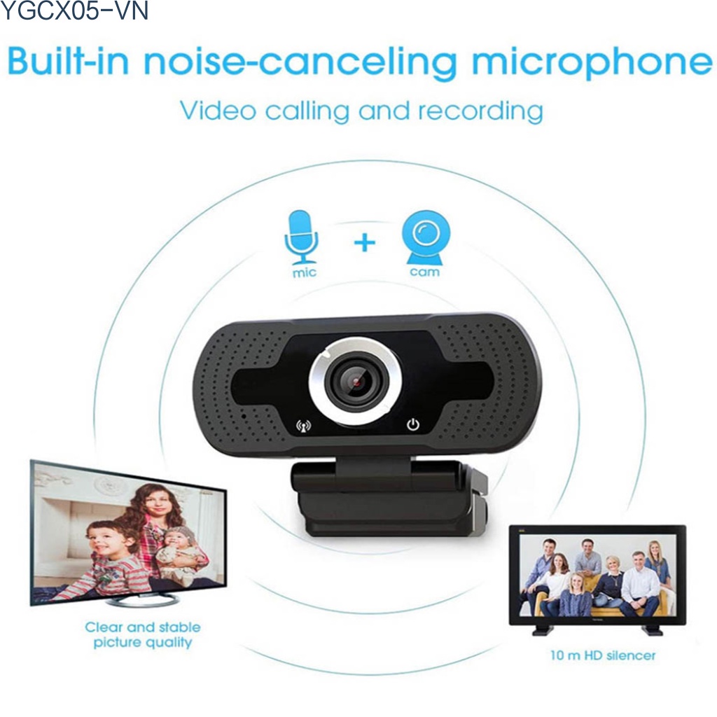 Webcam Hd 1080p Mini Kèm Giá Đỡ Usb Xoay Được Tiện Dụng Cho Máy Tính | BigBuy360 - bigbuy360.vn