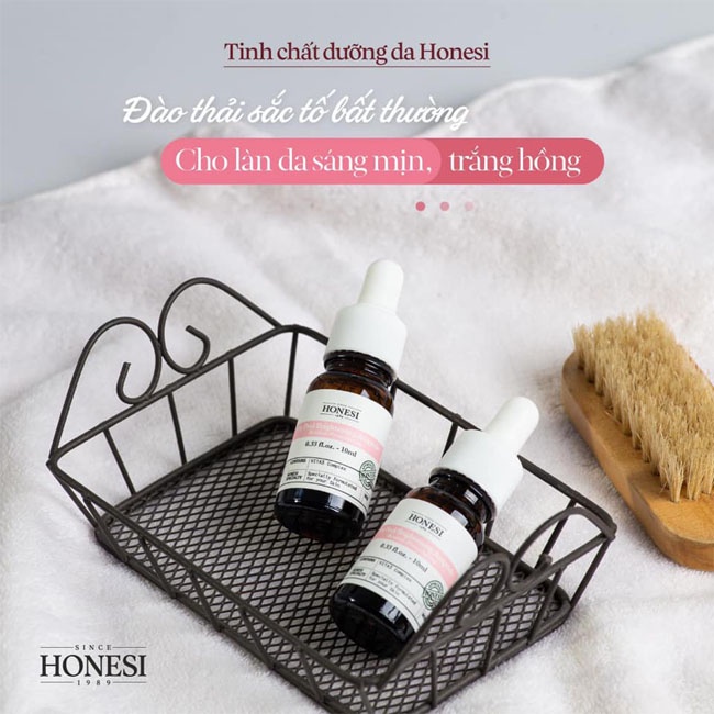 Serum/ tinh chất nám siêu kích trắng da Honesi Vita Peel Brightening Ampoule 10ml với tinh chất tế bào gốc làm sáng da