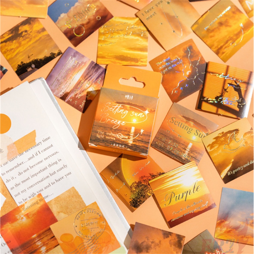 ❉ Miếng Dán Trang Trí Kiểu Nghệ Thuật Độc Đáo ❉ Hộp 45 Miếng Dán Sticker 6 Kiểu Trang Trí Nhật Ký/Sổ Tay DIY