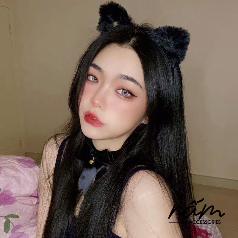 Băng đô tai mèo bờm tai hồ ly cài tóc tai cáo lông xù phong cách hot girl Hàn Quốc quyến rũ BD908