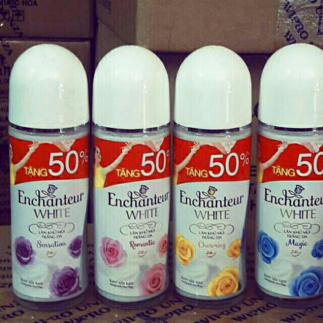 Lăn khử mui enchantuer trắng da