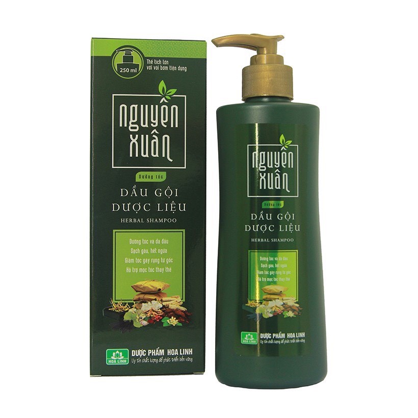 Dầu gội Dược liệu Nguyên Xuân 6,5ml,180ml, 200ml, 250ml xanh, đỏ, vàng,xã