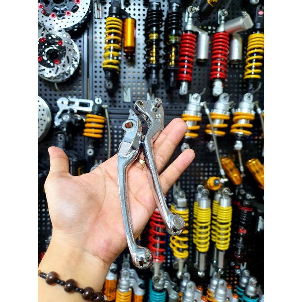 Tay thắng zin si inox, click vario, ab