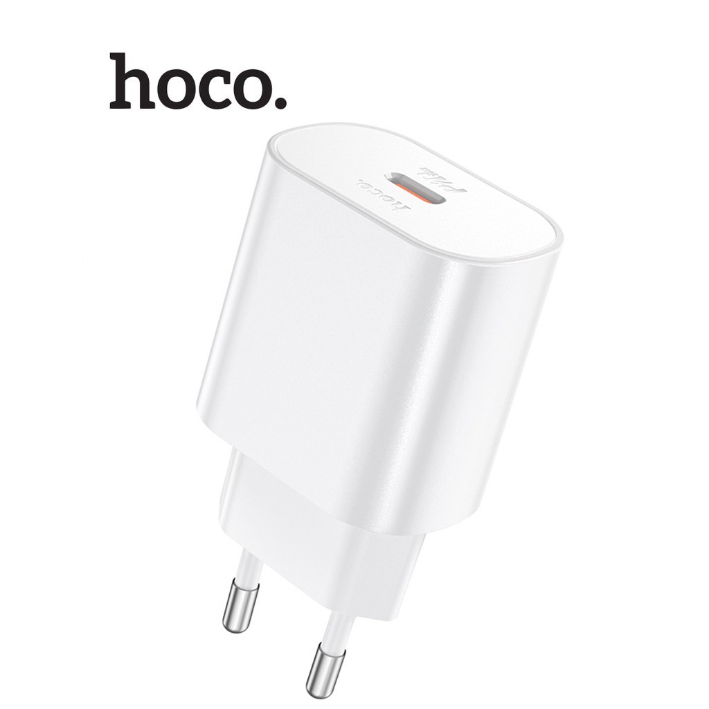 Củ sạc Hoco N22 PD25W chân tròn 1 cổng Type-C chất liệu cao cấp chống cháy