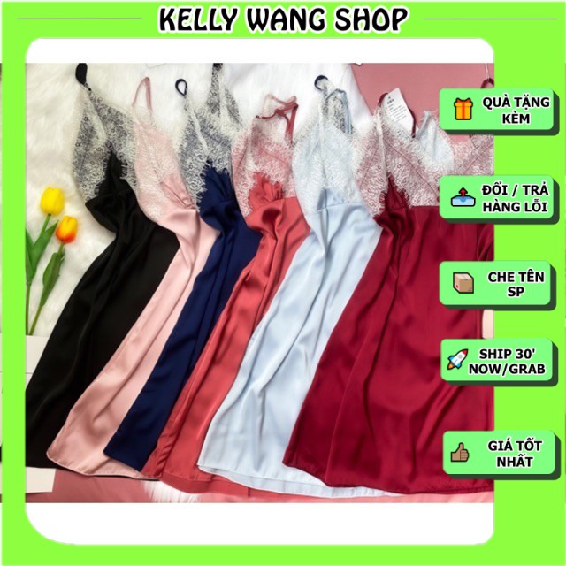 SX118 - Váy ngủ lụa sexy  quyến rũ - (SX149) KELLY WANG