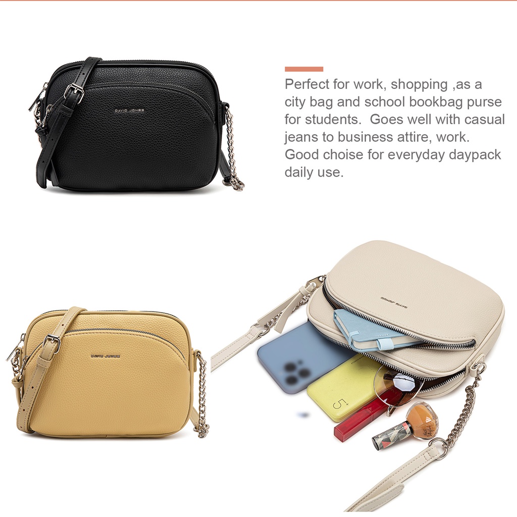 Túi Đeo Chéo David Jones 2023 Thiết Kế Mới Thời Trang Xuân Hè Cho Nữ