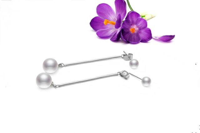 Bông tai nữ inox ngọc trai