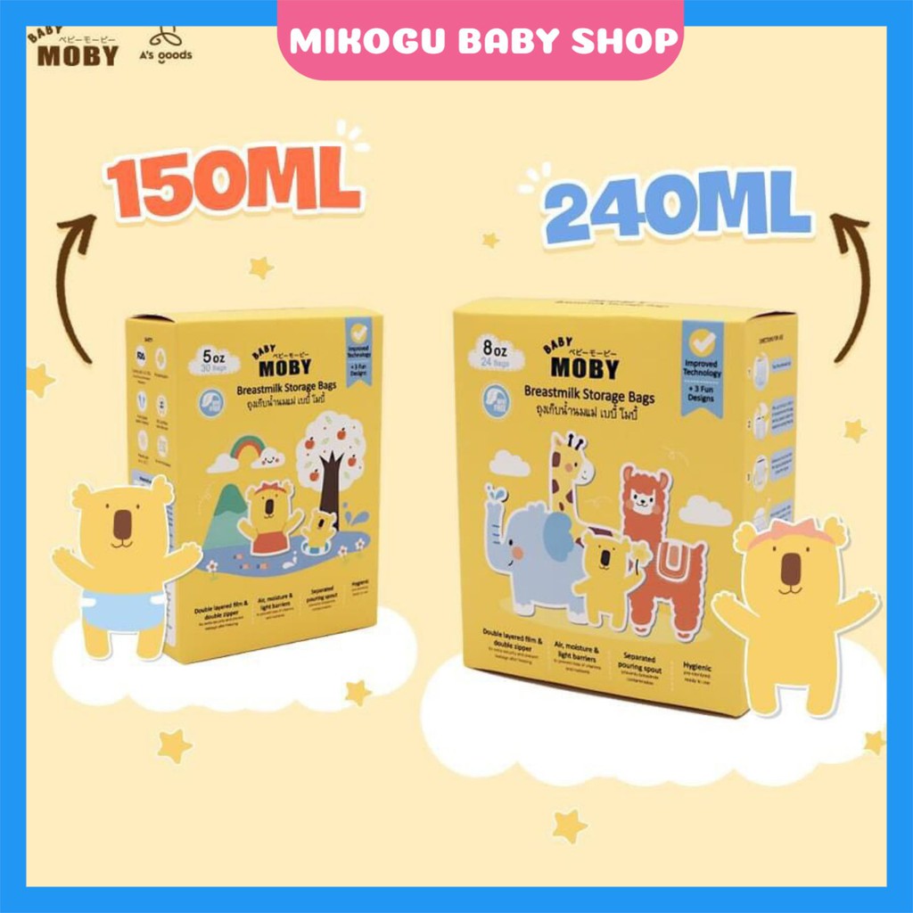 [Mã FMCG8 giảm 8% đơn 500K] [RẺ VÔ ĐỊCH] [CHÍNH HÃNG] TÚI TRỮ SỮA MOBY ❤️ TIỆN LỢI ❤️ AN TOÀN ❤️ VỆ SINH