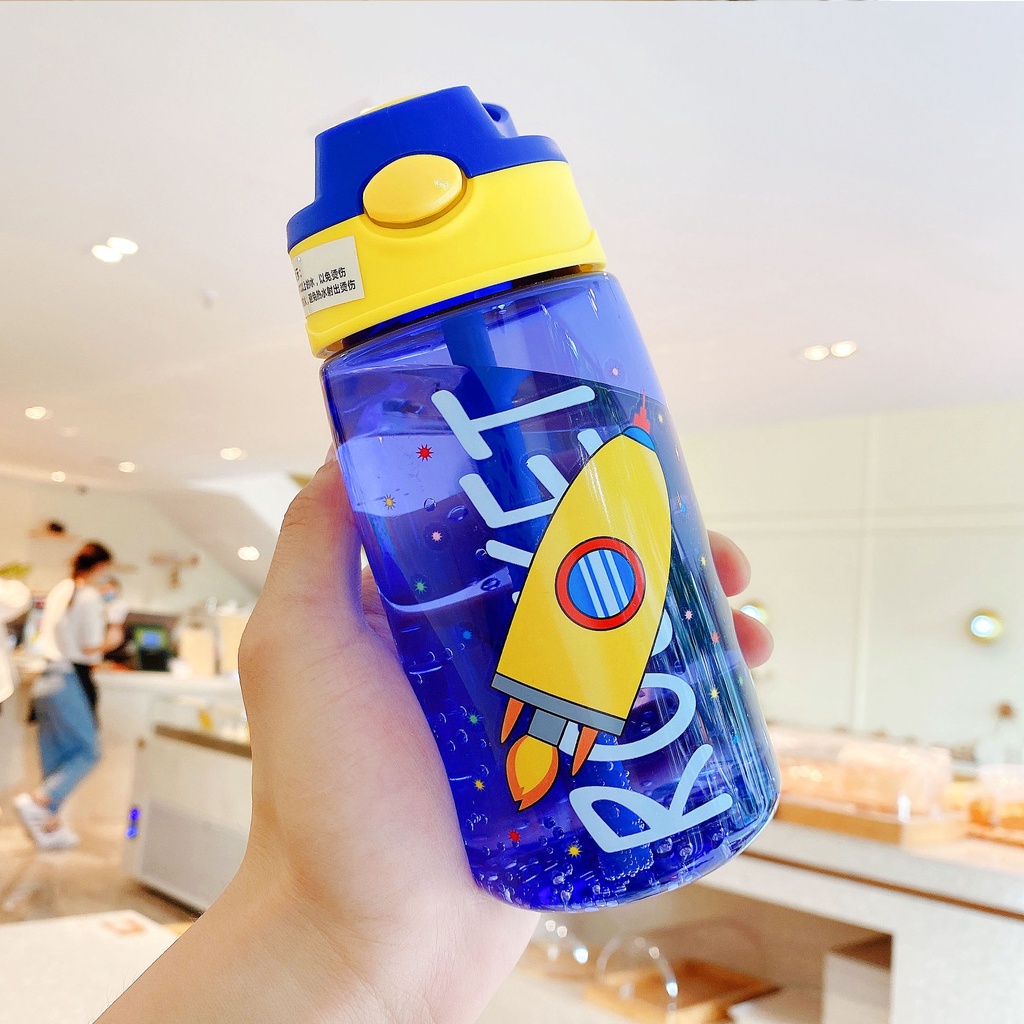 Bình nước cho bé đi học đi chơi 480ml chất liệu nhựa PP an toàn cho bé PK101