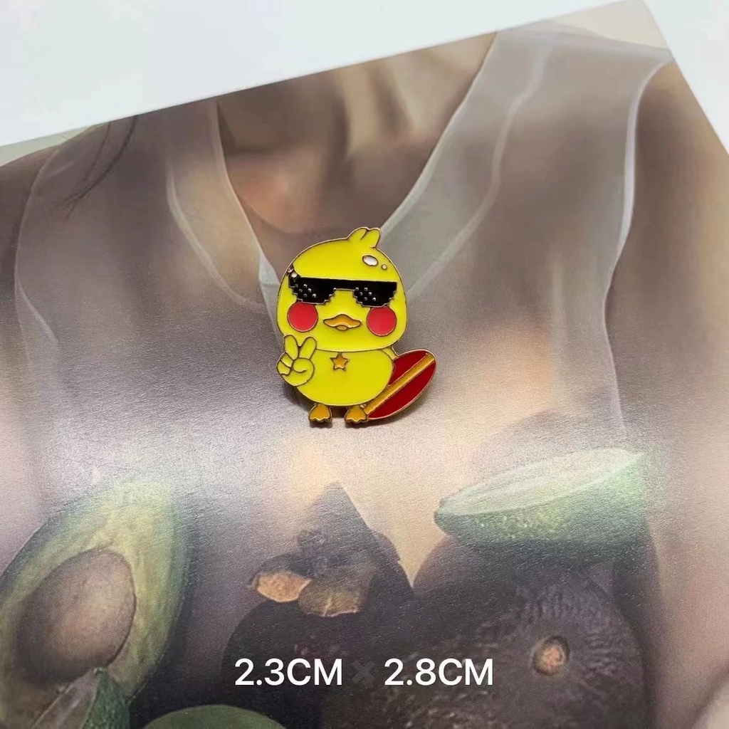 Huy Hiệu Cài Áo Hình Động Vật Hoạt Hình Ngộ Nghĩnh Dễ Thương