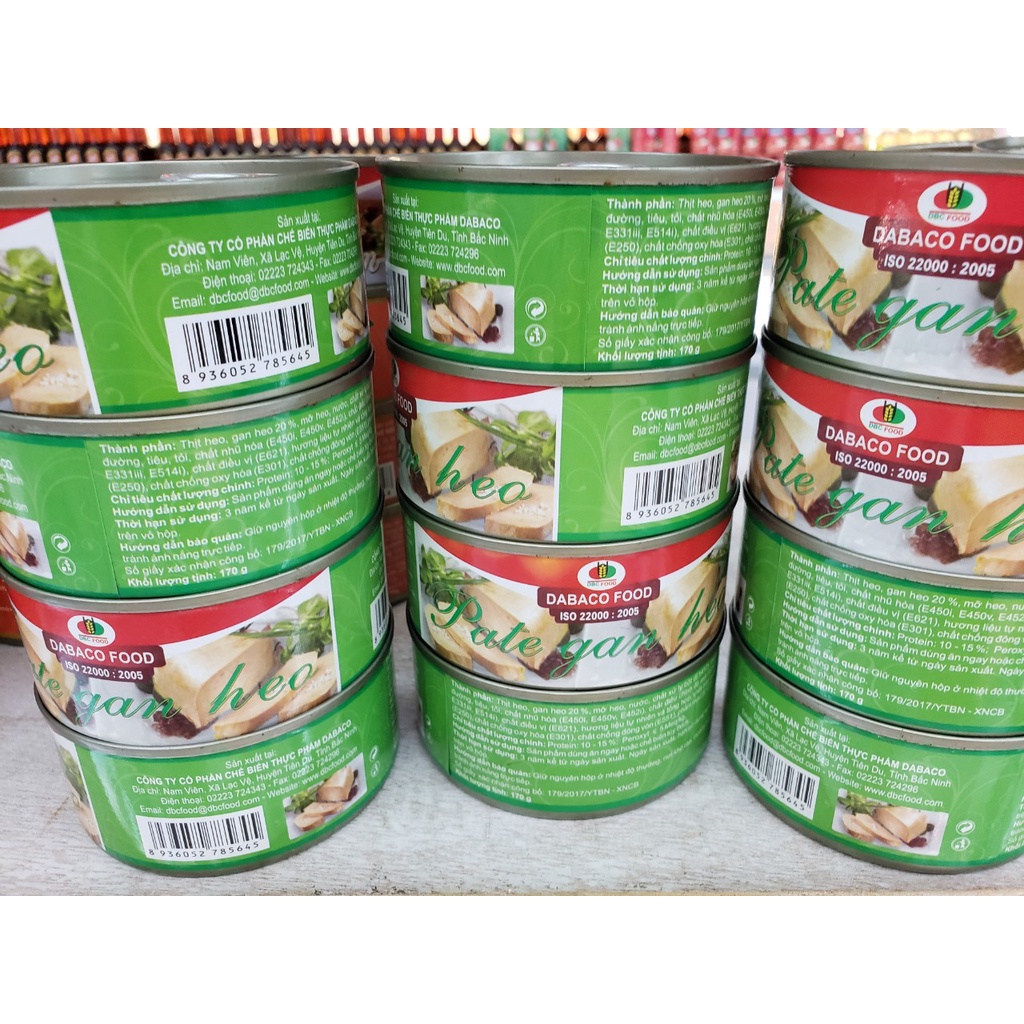 Pate gan heo hàng công ty Dabaco Việt Nam - hộp 170gr