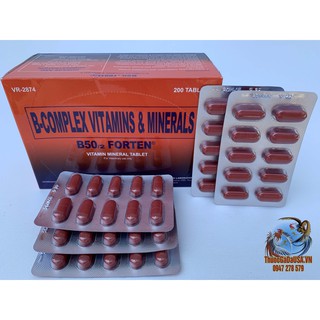 Thuốc Nuôi Gà Đá B-Complex B50/2 FORTEN Cung Cấp Hổn Hợp Các Vitamin Và Khoáng Chất ( 1-2 Vỉ)