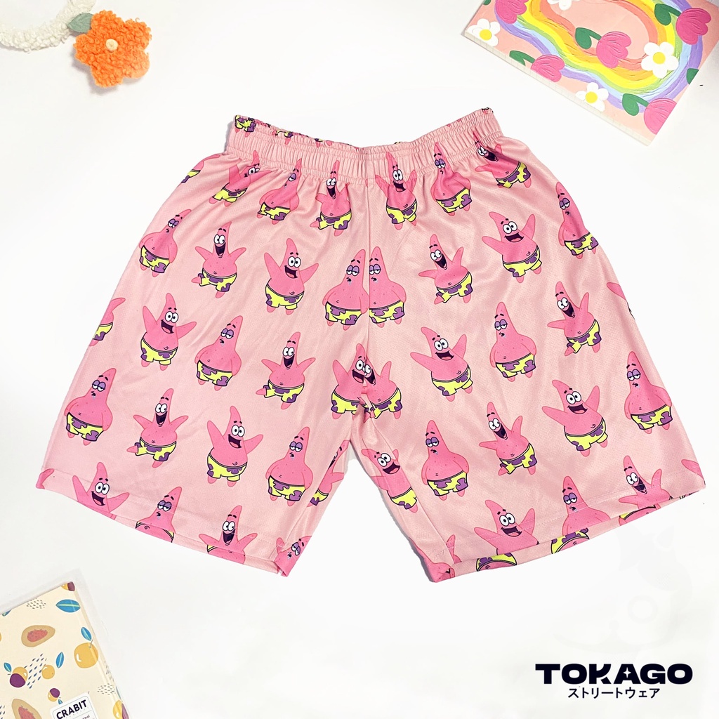 Quần đùi Ver 2 hoạt hình Tokago, quần short lửng ống ngắn mặc nhà nam nữ cotton freesize, nhiều màu