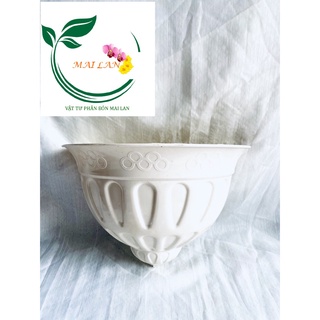 Chậu nhựa ốp tường sò - #817# 31x26cm
