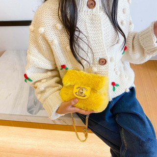 Túi đeo chéo lông nhung phong cách Hàn Quốc xinh xắn cho bé gái