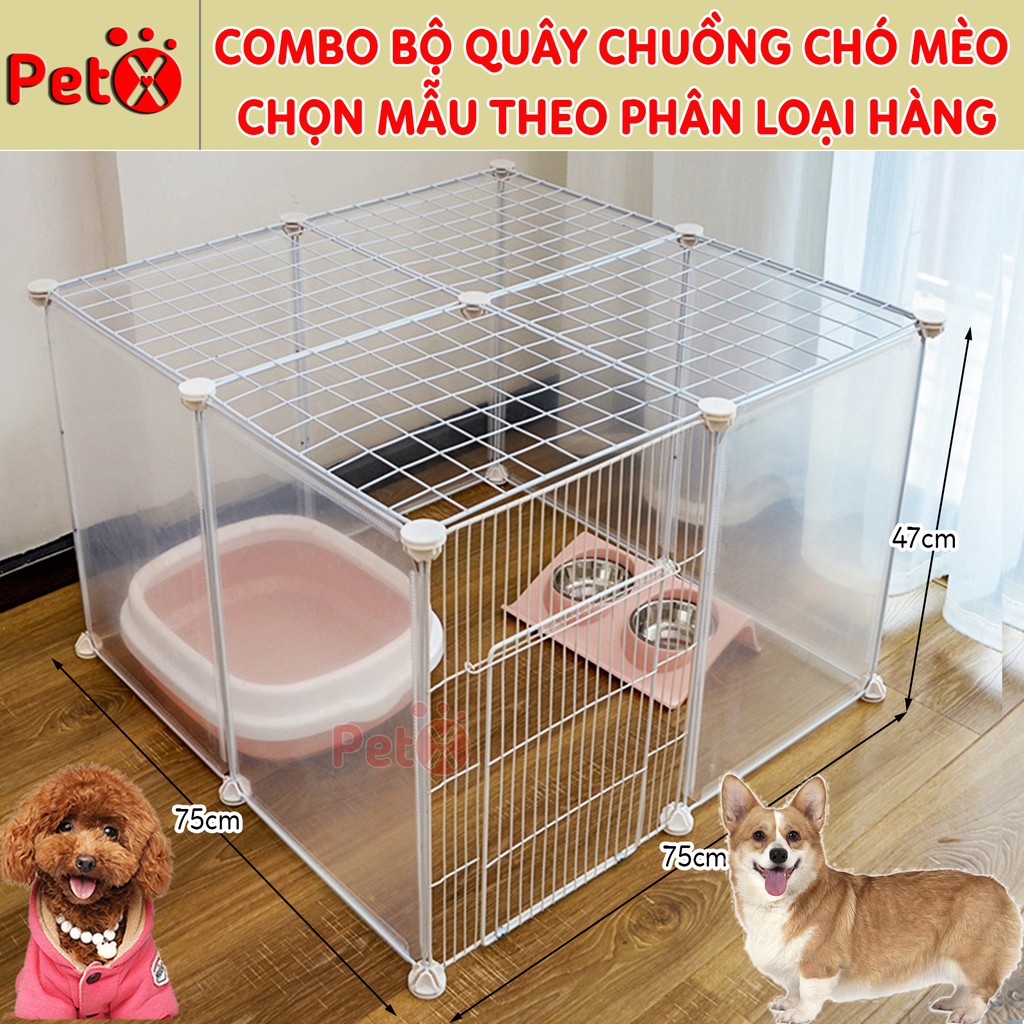 Quây chuồng chó mèo lắp ghép nuôi thú cưng sơn tĩnh điện giá rẻ