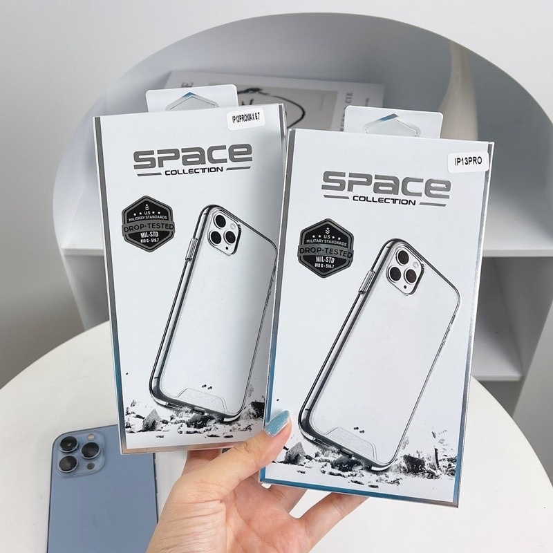 Ốp for Iphone 14 Pro Max Trong Suốt Lưng Cứng Space Chống Sốc Bảo Vệ Camera Cho for Iphone 6 6s SE 7 8 11 12 13 14 Mini Plus X XS XR Pro Max