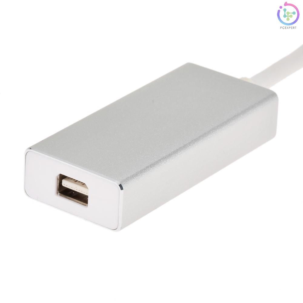 USB 3.1 Type-C to Mini DisplayPort MDP Mini DP 1080p HDTV Hub Adapter Data Cable Replacement for New MacBook 12