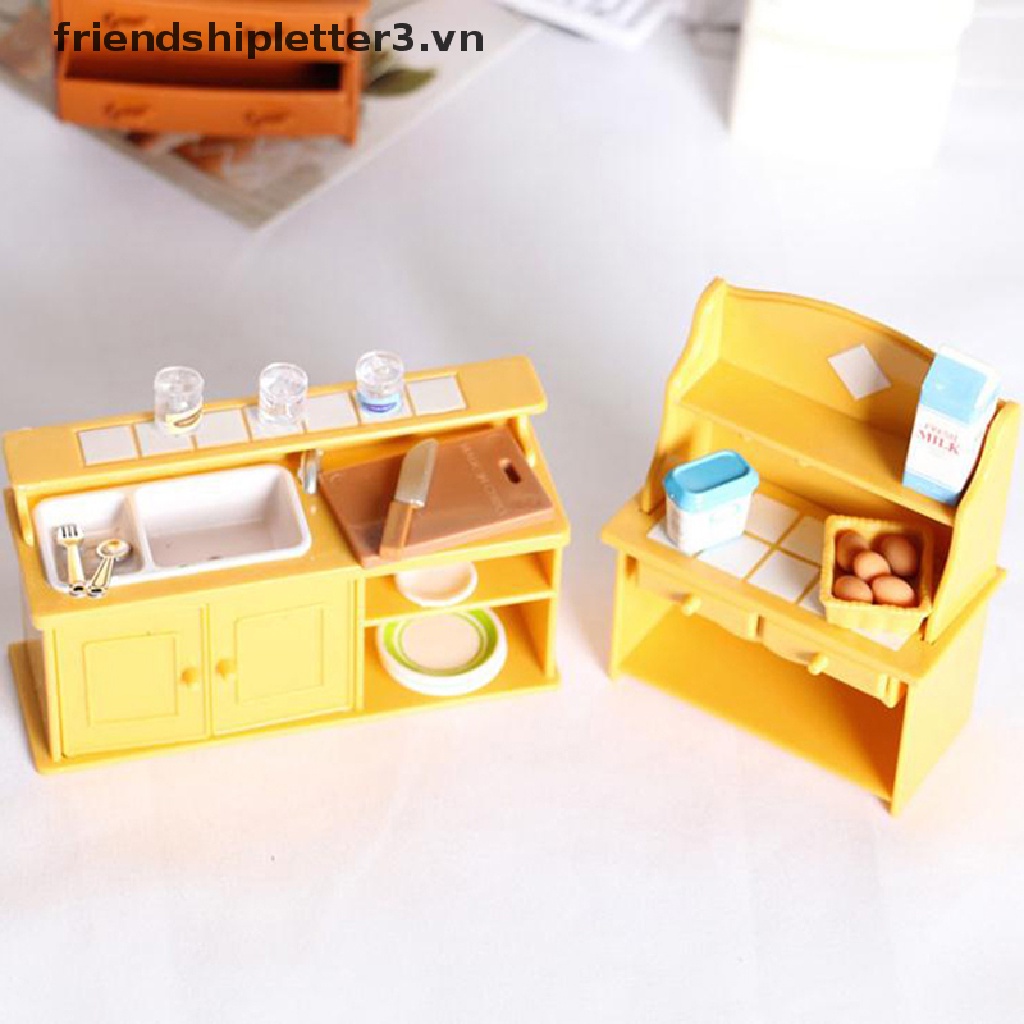 Mô Hình Nhà Bếp Bằng Nhựa Tỉ Lệ 1 / 12 Trang Trí Nhà Búp Bê