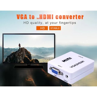 Bộ chuyển từ VGA sang HDMI Mini - từ máy tính, laptop lên màn hình TV