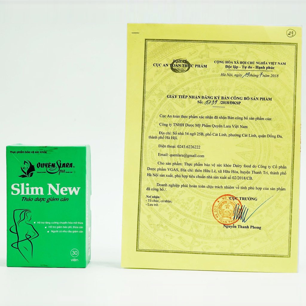 Viên giảm cân thiên nhiên Slim New - Quyên Lara [Hộp 30 viên] | BigBuy360 - bigbuy360.vn