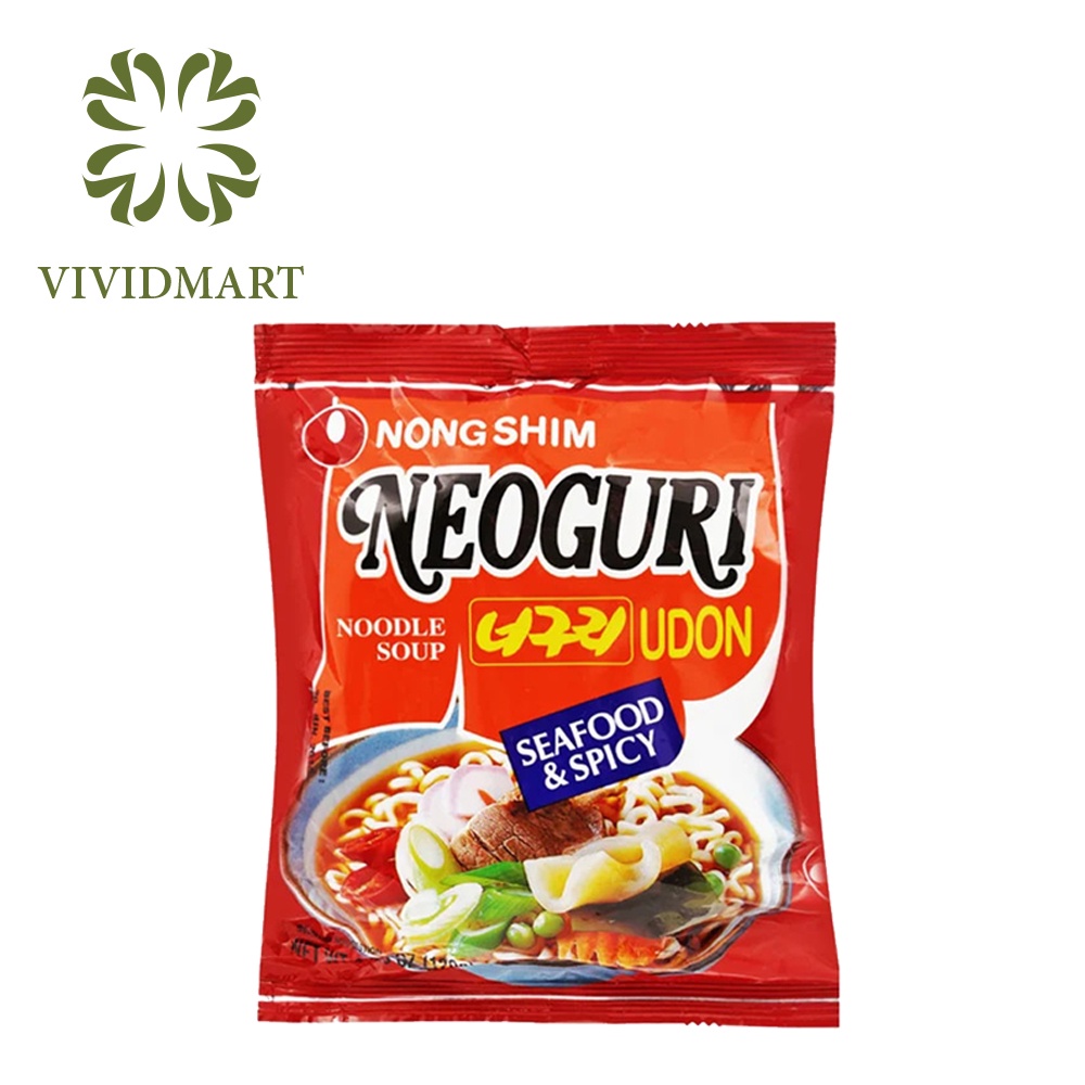 MÌ NEOGURI SEAFOOD & SPICY MÌ XÀO KHÔ VÀ MÌ NƯỚC - GÓI/120g – NEUGURI - NONGSHIM