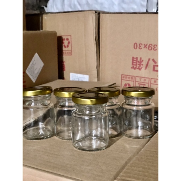 Hũ Thuỷ Tinh 75Ml Thân Tròn Nắp Thiếc