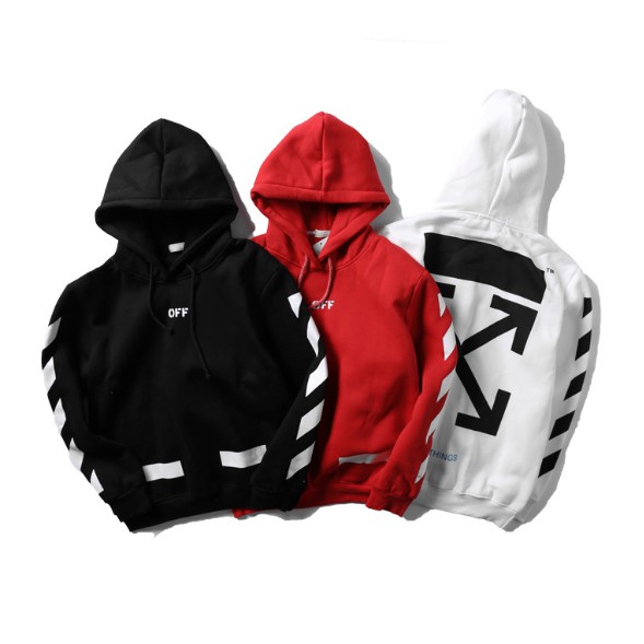 Áo hoodie off white mũi tên kẻ sọc cho nam nữ